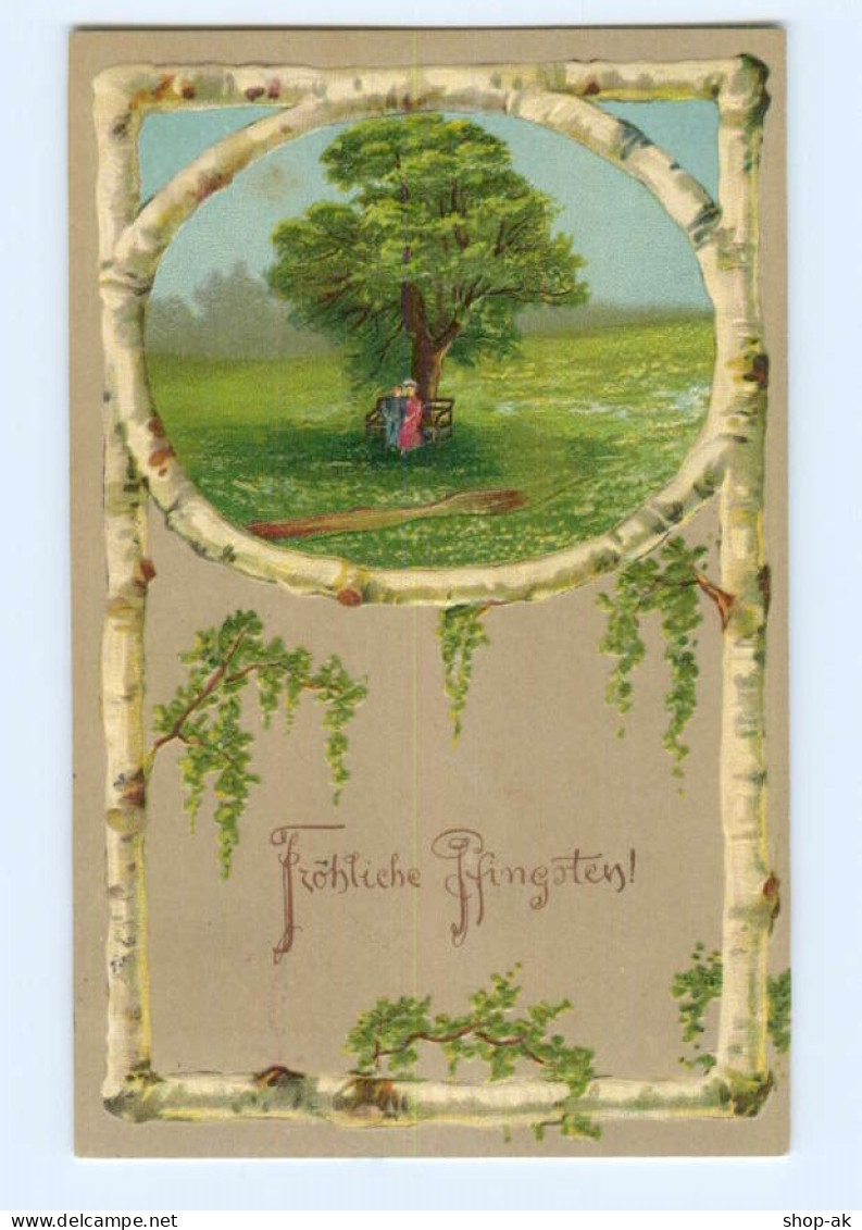 Y8664/ Fröhliche Pfingsten Litho Prägedruck AK - Pentecost