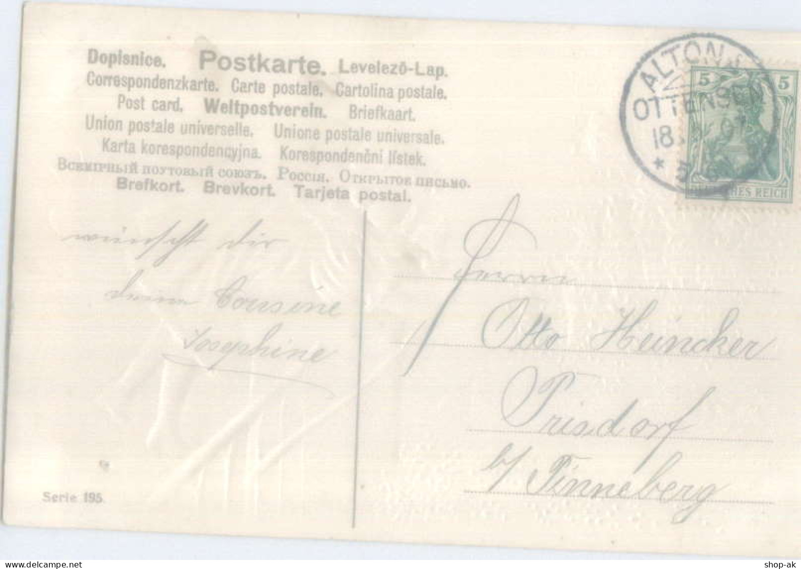 Y8628/ Fröhliche Pfingsten Mädchen 1907 Litho Prägedruck AK - Pentecost