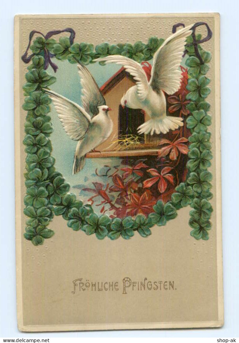 Y8618/ Fröhliche Pfingsten Vögel Litho Prägedruck AK - Pinksteren