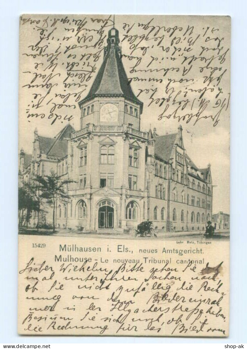 Y8727/ Mülhausen Im Elsaß Neues Amtsgericht AK 1902 - Elsass