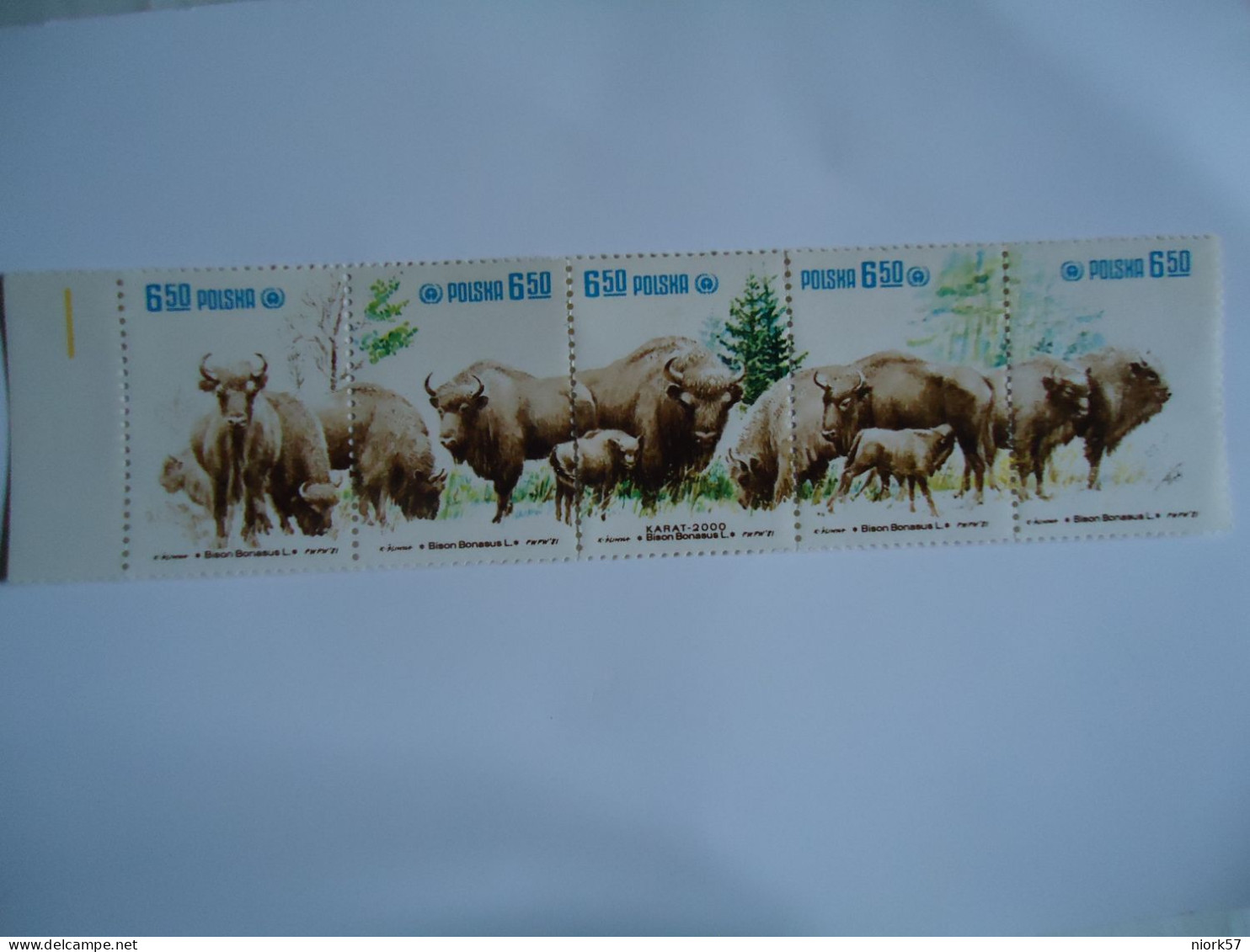 POLAND MNH   STAMPS 5  SE TENANT BISON 2000 - Kühe