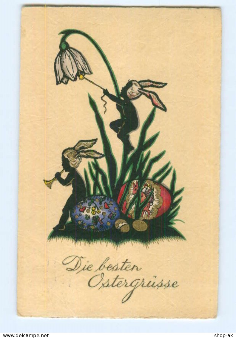 Y8448/ Ostern Schöne Schattenbild AK 1931 - Easter