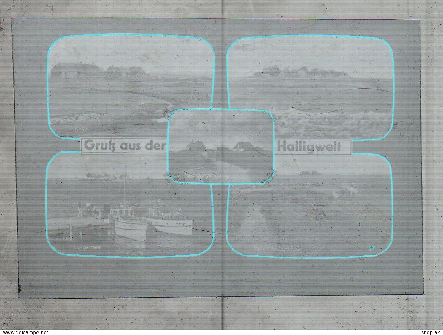 Neg3478/ Gruß Aus Der Halligwelt Altes Negativ 50/60er Jahre  - Halligen