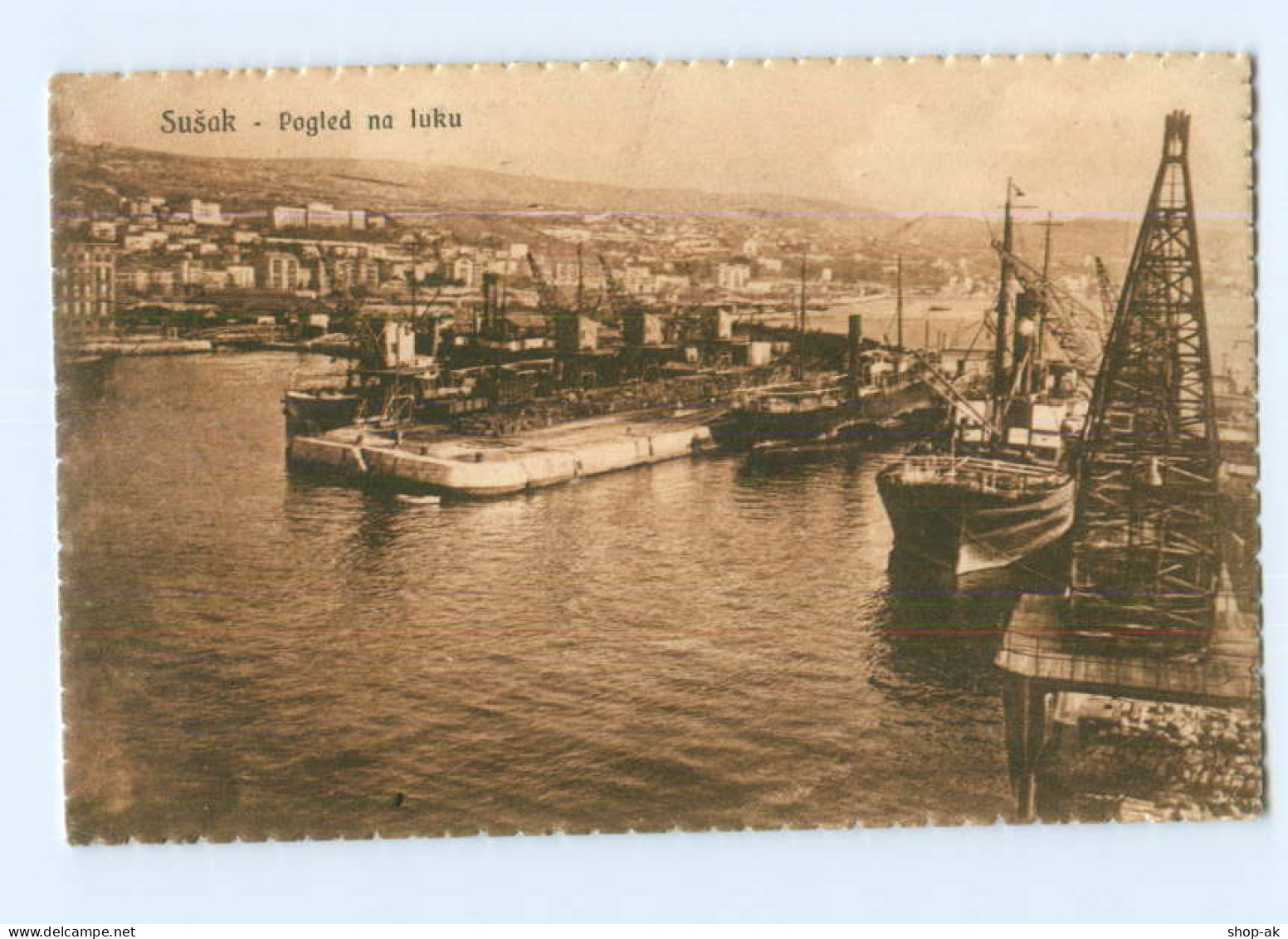 Y8386/ Susak Hafen  Kroatien AK 1927 - Kroatien
