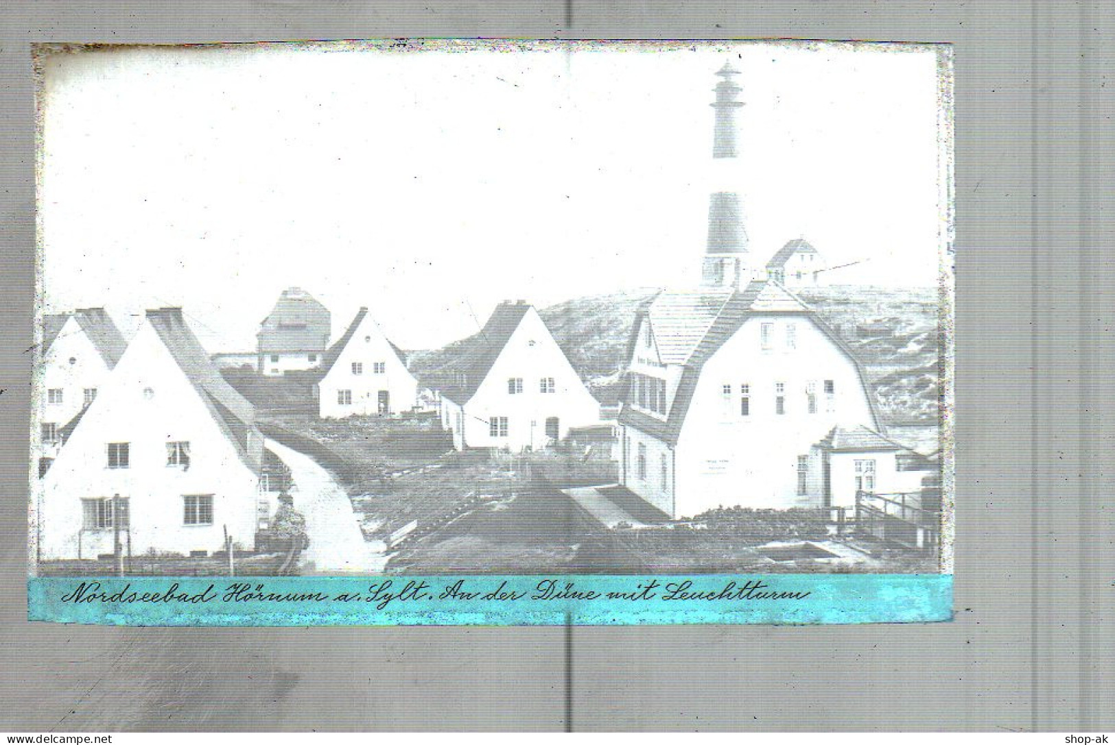 Neg3649/ Hörnum Sylt An Der Düne Mit Leuchtturm Altes Negativ 40/50er Jahre - Sylt