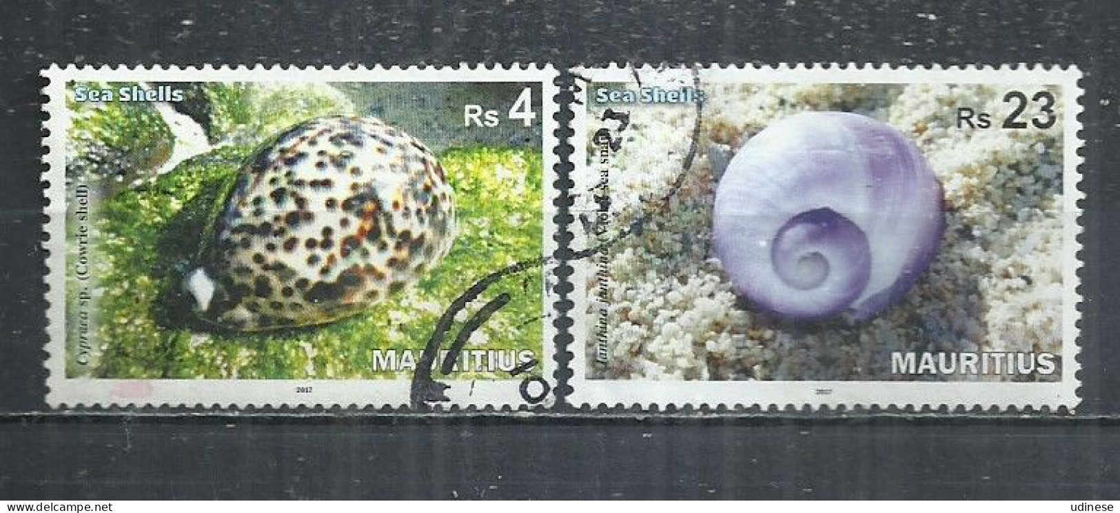 MAURITIUS 2017 - SEA SHELLS OF MAURITIUS - POSTALLY USED OBLITERE GESTEMPELT USADO - Vie Marine