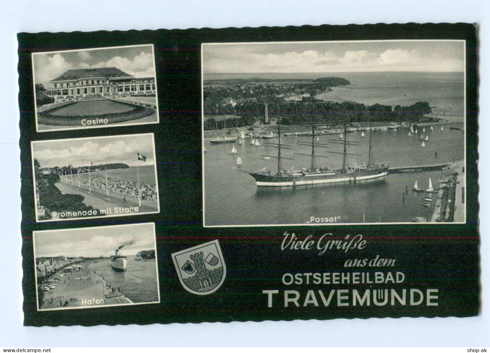 Y8284/ Travemünde Hafen Casino Promenade AK - Luebeck-Travemuende