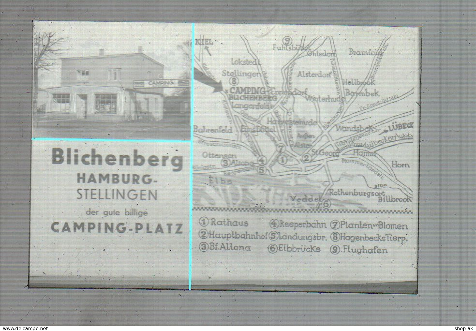 Neg3236/ Hamburg Stellingen Campingplatz Bilchenberg  Altes Negativ 50er Jahre - Stellingen