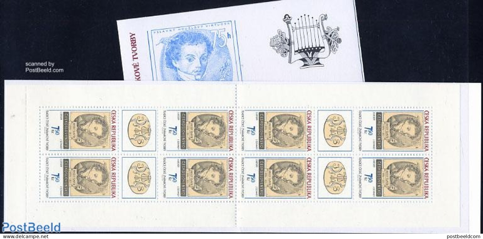 Czech Republic 2007 Traditions Booklet, Josef Slavik, Mint NH, Performance Art - Music - Stamp Booklets - Autres & Non Classés