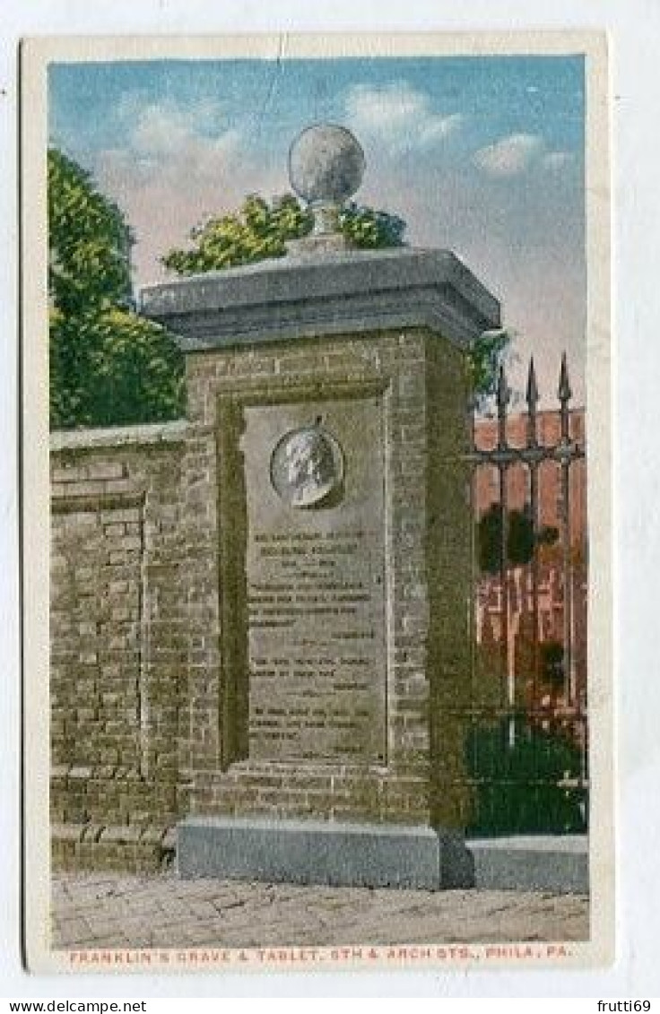 AK 213389 USA - Pennsylvania - Philadelphia - Franklin's Grave & Tablet - Philadelphia