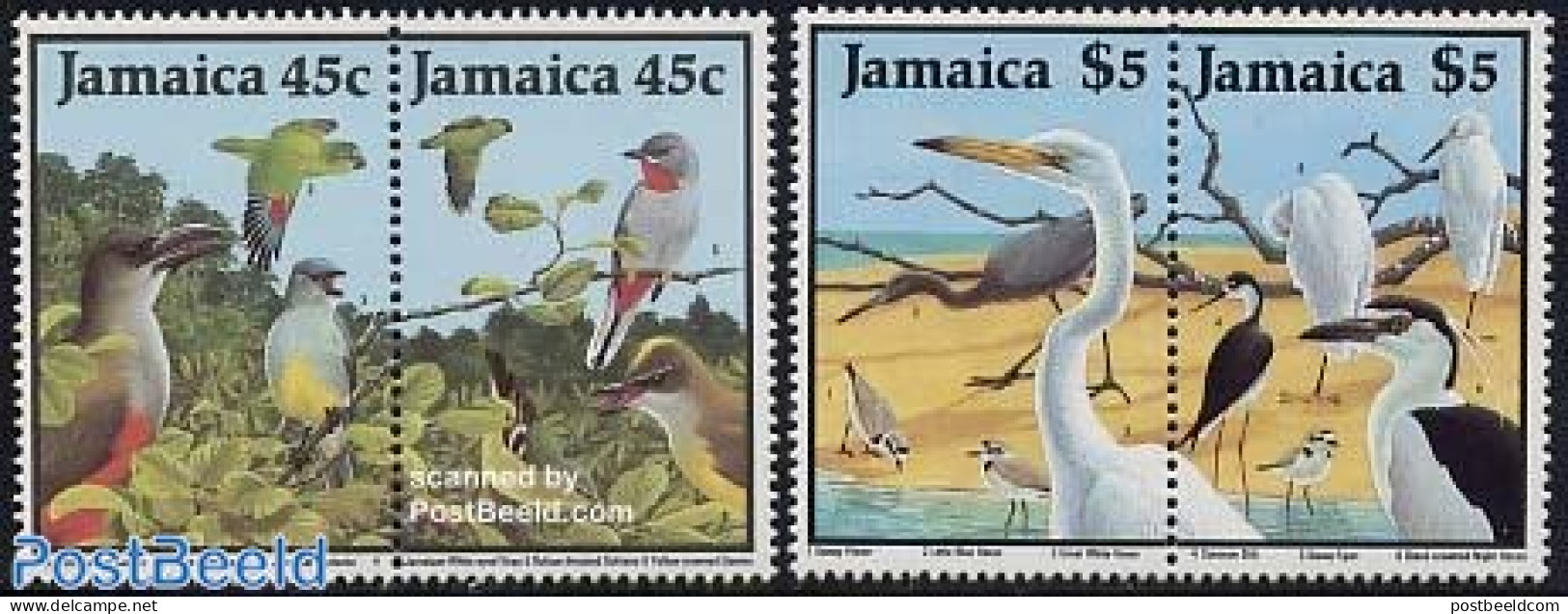 Jamaica 1988 Birds 2x2v [:], Mint NH, Nature - Birds - Parrots - Jamaica (1962-...)