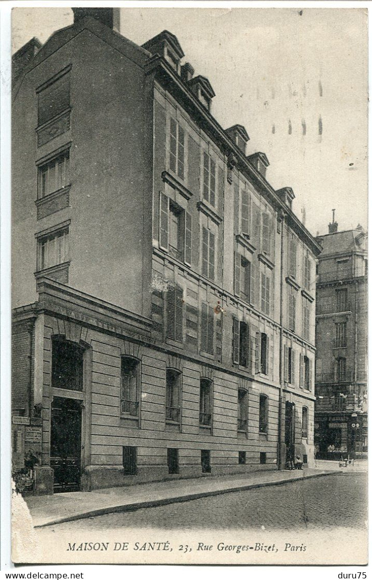 CPA Voyagé 1929 * PARIS 16e MAISON De SANTÉ 23 Rue Georges Bizet - Health, Hospitals