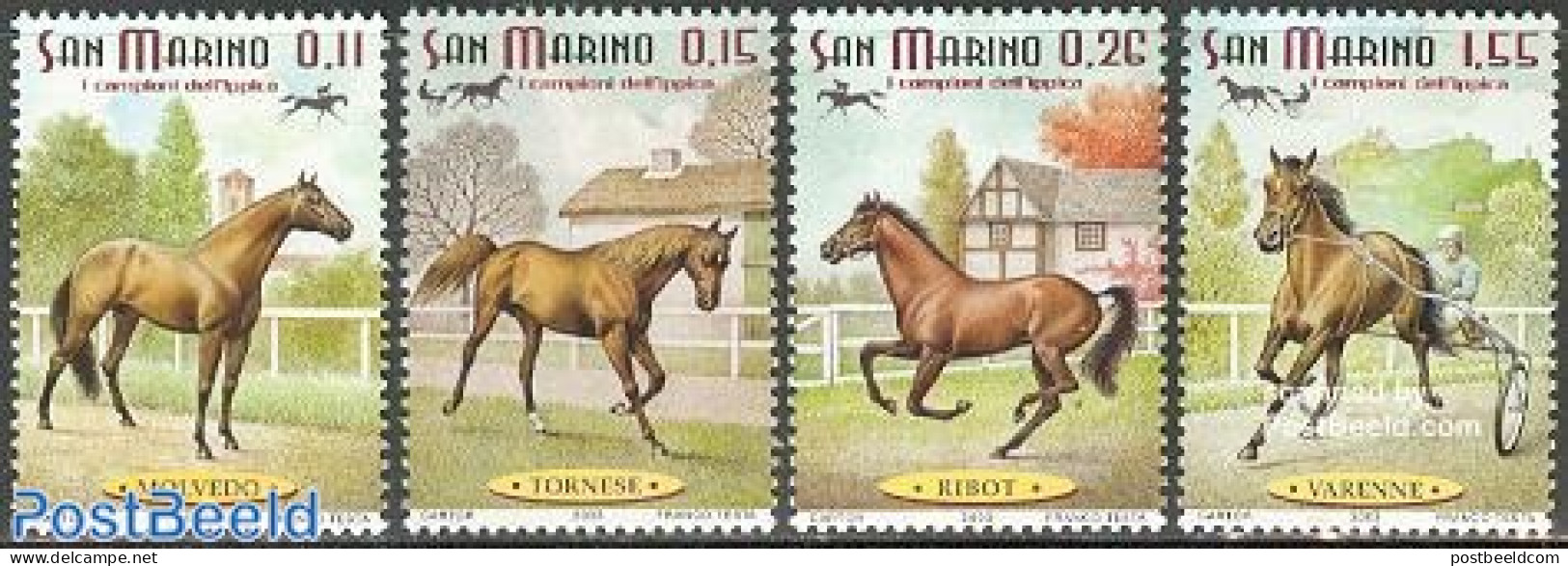 San Marino 2003 Horse Sports 4v, Mint NH, Nature - Sport - Horses - Sport (other And Mixed) - Ongebruikt