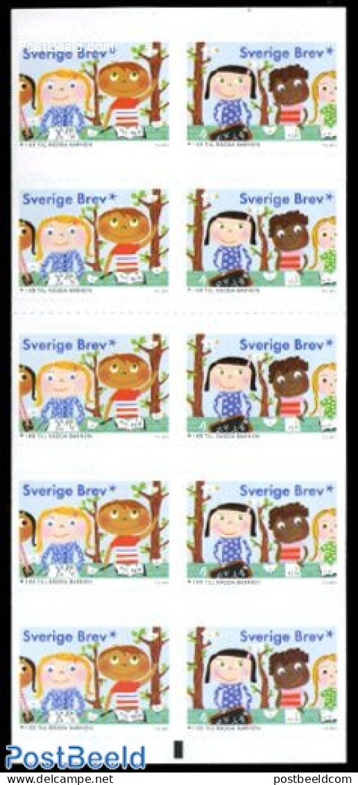 Sweden 2011 Welfare Booklet S-a, Mint NH, Stamp Booklets - Art - Children Drawings - Ongebruikt