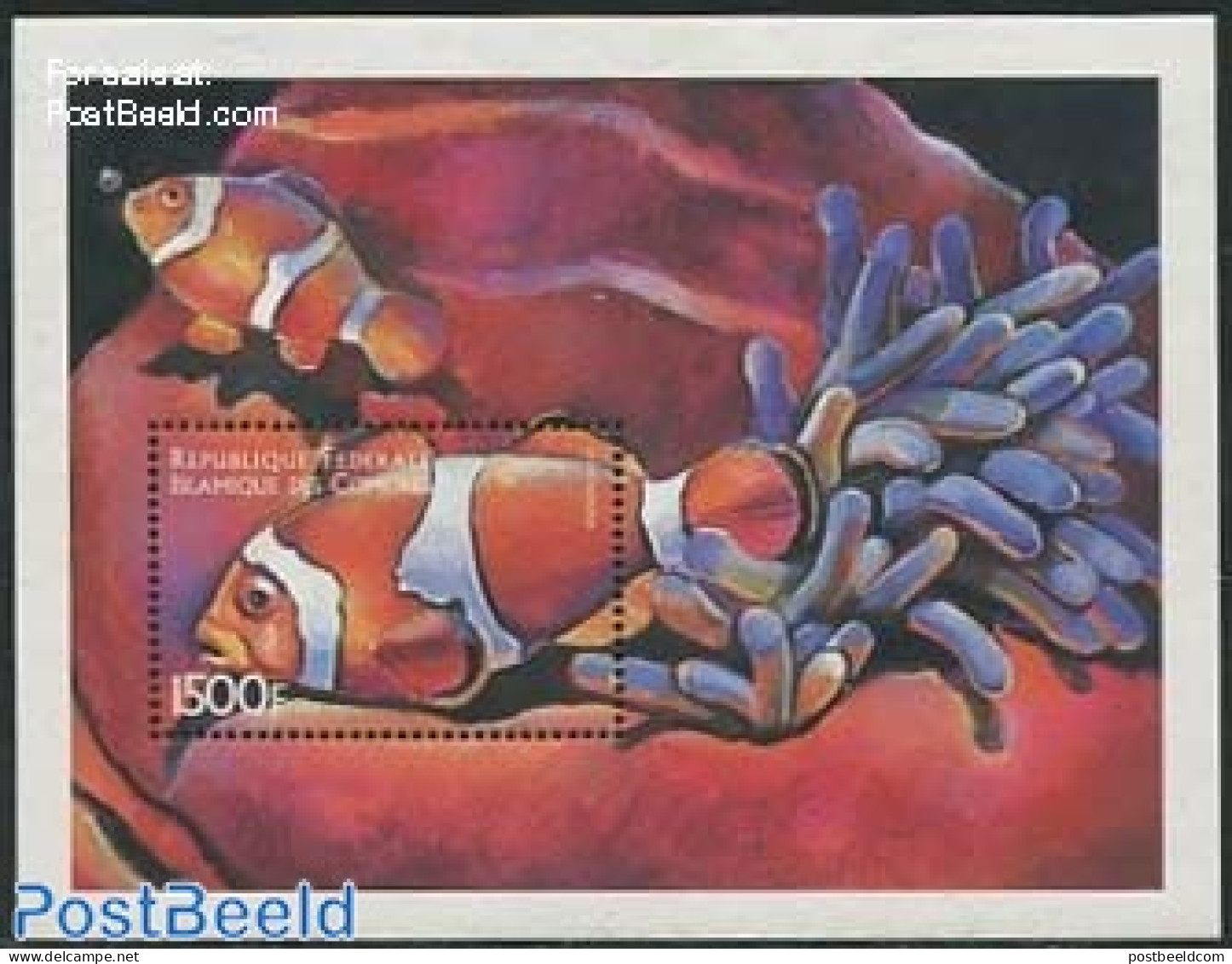 Comoros 1999 Anemone Fish S/s, Mint NH, Nature - Fish - Fishes