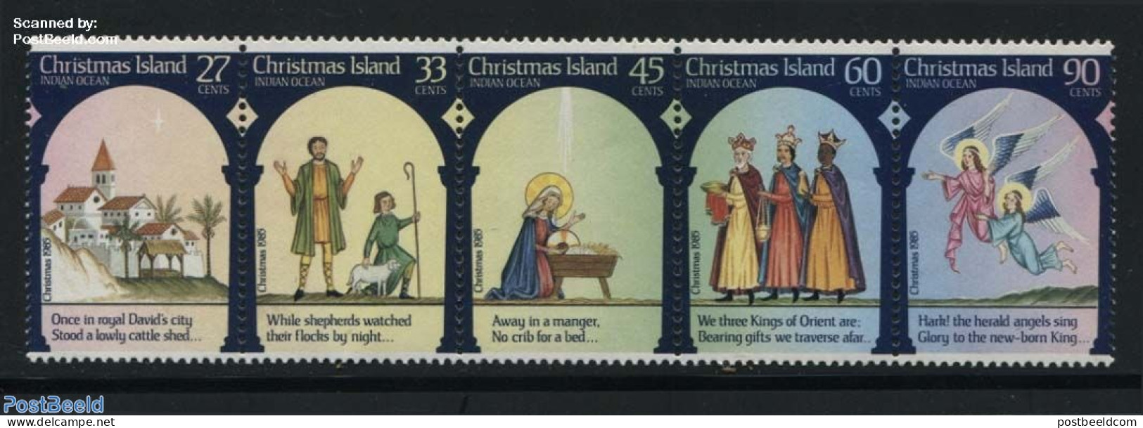 Christmas Islands 1985 Christmas 5v [::::], Mint NH, Religion - Christmas - Kerstmis