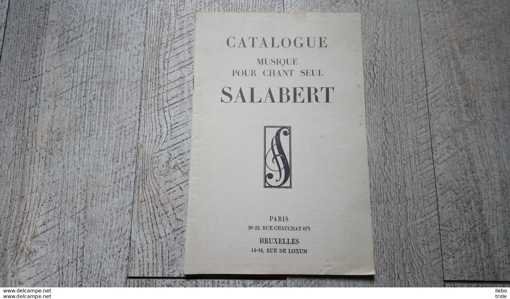 Catalogue Partitions De Musique Pour Chant Seul Salabert Chansons Monologues Opérettes Cinéma Musique Chanson - Partituren