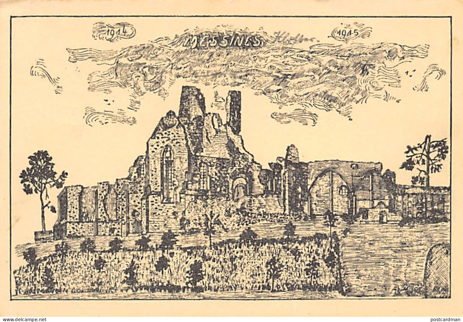 België - MESEN Messines (W. Vl.) Klooster Jaar 1915 - Le Monastère Année 1915 - Messines - Mesen
