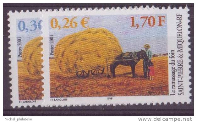 Saint Pierre Et Miquelon - YT N° 741 Et 742 ** - Neuf Sans Charnière - 2001 - Unused Stamps