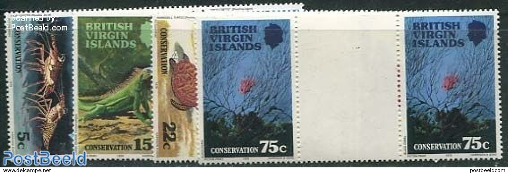 Virgin Islands 1979 Nature Conservation 4 Gutter Pairs, Mint NH, Nature - Animals (others & Mixed) - Fish - Reptiles -.. - Fishes