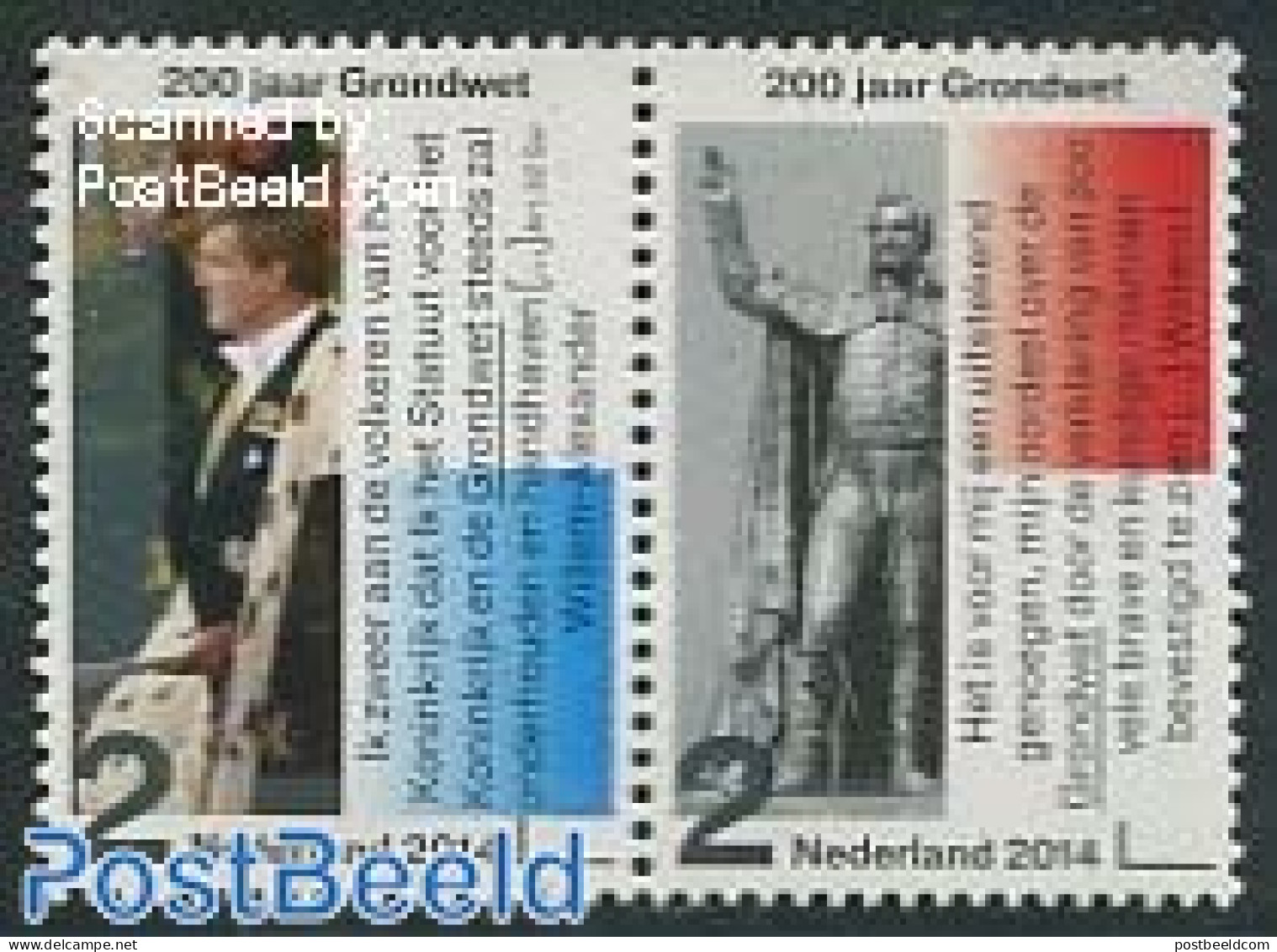 Netherlands 2014 200 Years Kingdom 2v [:], Mint NH, History - Kings & Queens (Royalty) - Art - Sculpture - Unused Stamps