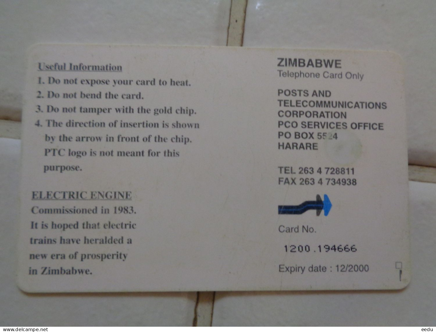 Zimbabwe Phonecard - Zimbabwe