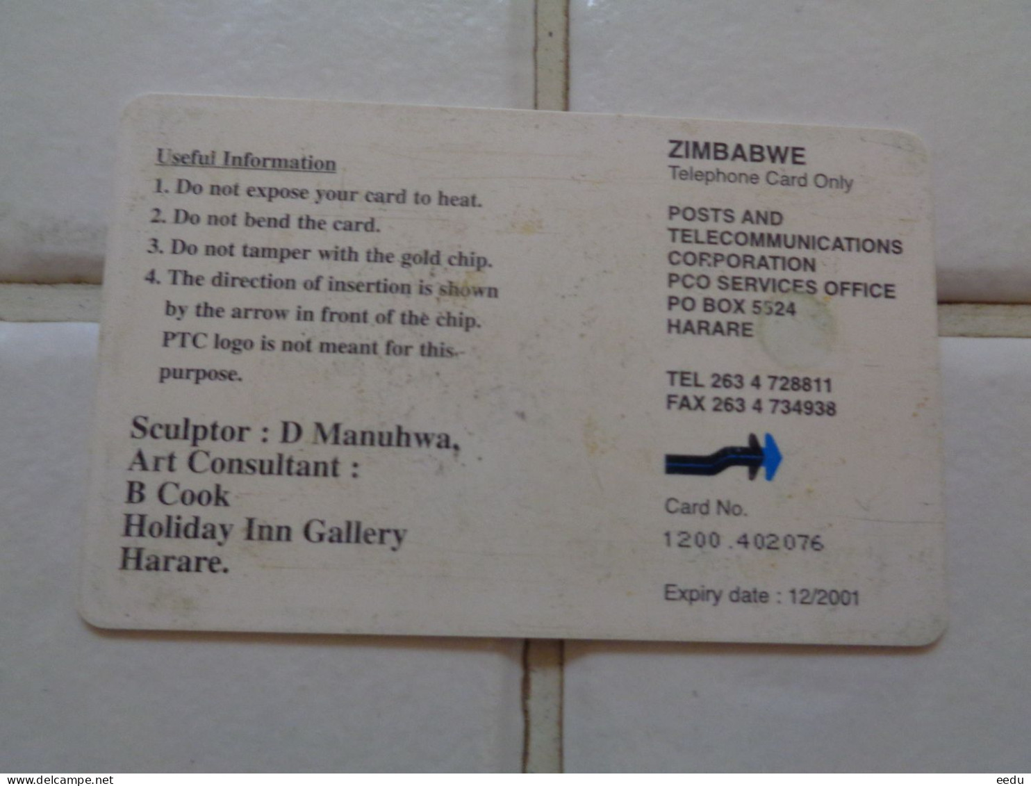 Zimbabwe Phonecard - Zimbabwe