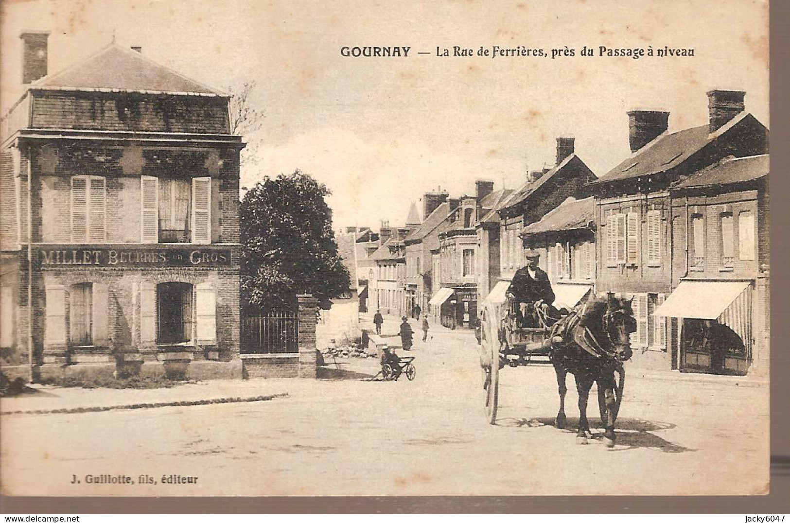 76 - Gournay-en-Bray - La Rue De Ferrières , Près Du Passage à Niveau - Gournay-en-Bray