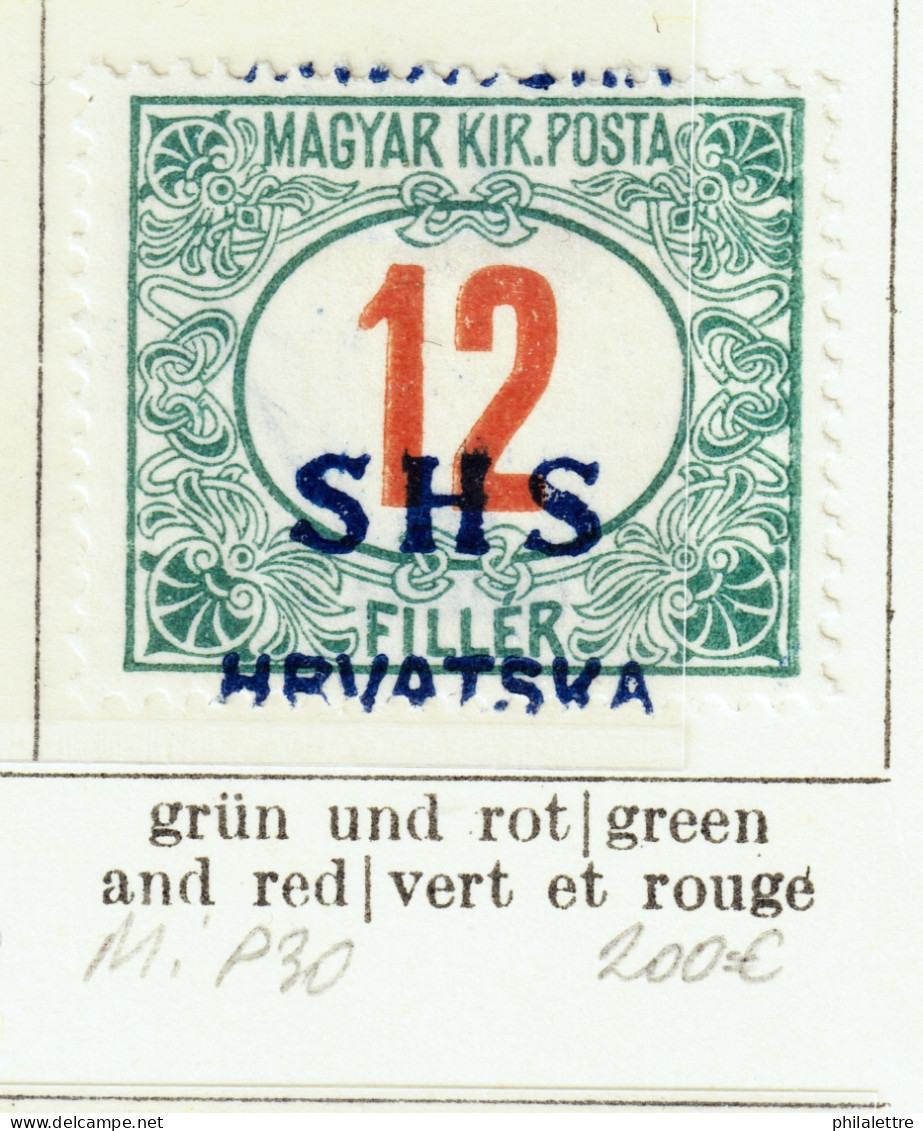 YUGOSLAVIA / CROATIA 1918 Émissions Hongroises Avec Surcharge Mi.57/61 & Mi.P27/P34Y + 6fi (unissued) - VOIR DESCRIPTION - Kroatien