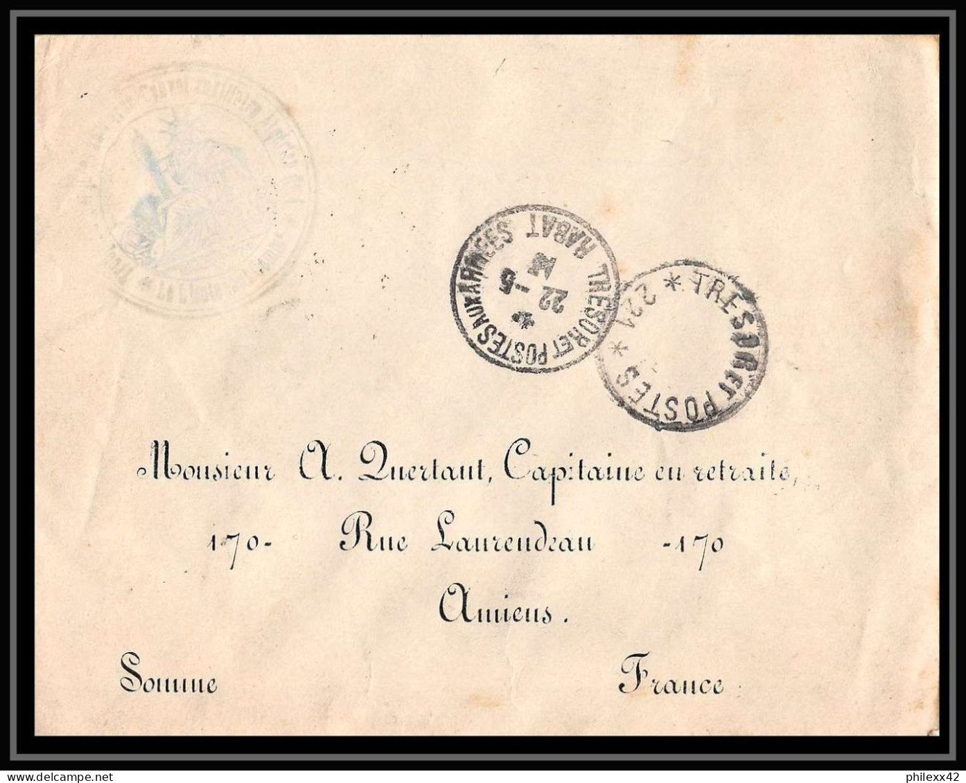 0944 Lot 4 Lettre + 1 Devant Zaers Est Commandant De Cercle 1 Lettre Cover Occupation Du Maroc War 1910/1915 - Colecciones