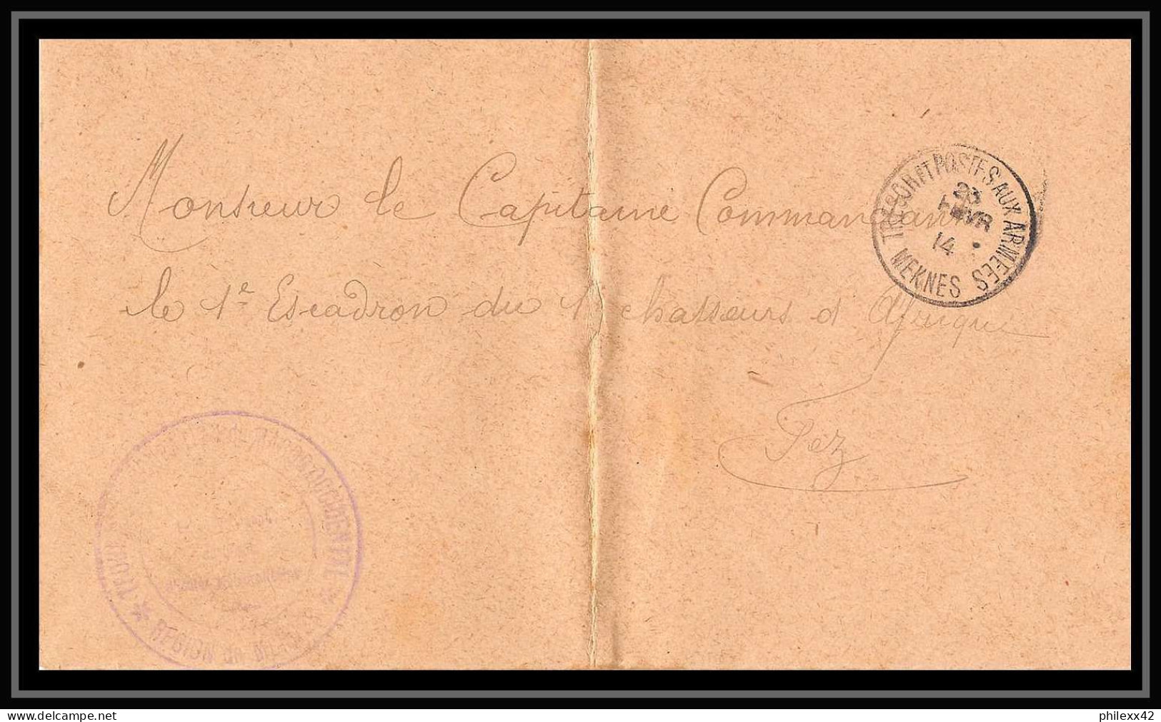 0849 Lot 8 Lettres Meknès Isolés Métropolitains El Hajeb 1913 Lettre Cover Occupation Du Maroc War Dont Signé - Sammlungen