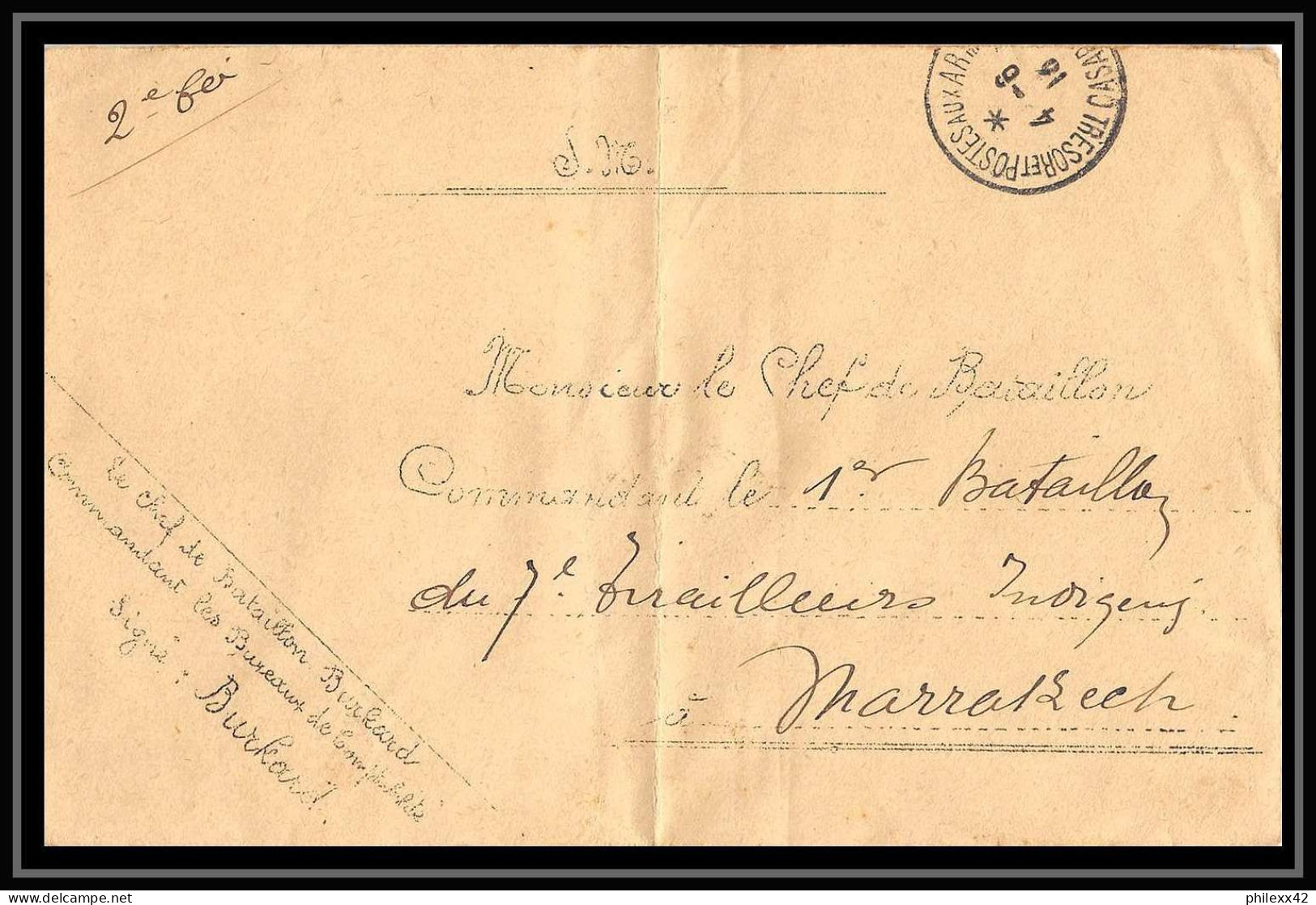 0755 lot 7 lettres Chaouia comptabilité tirailleurs cover occupation du maroc War toutes signées rose burkard...