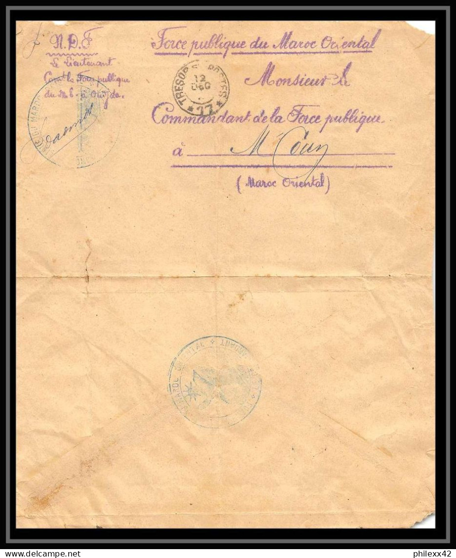 0544 Lot 4 Lettres Gendarmerie Nationale Oudjda Pour Debdou 1912 Lettre Cover Occupation Du Maroc War Toutes Signées - Collezioni