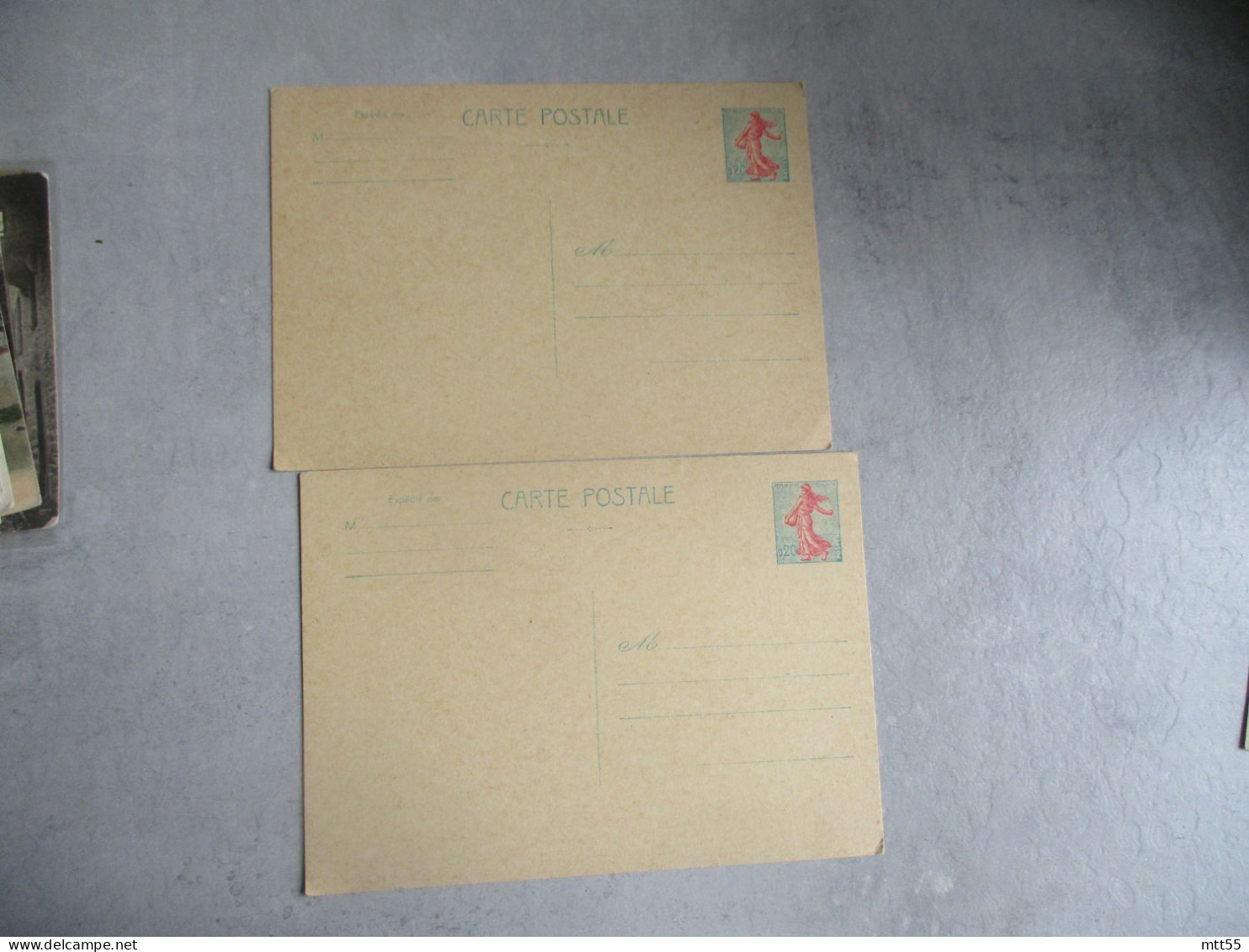 SEMEUSE 0 F 20  ENTIER POSTAL ENTIERS POSTAUX  CARTE POSTALE LOT DE 2 - Cartes Postales Types Et TSC (avant 1995)