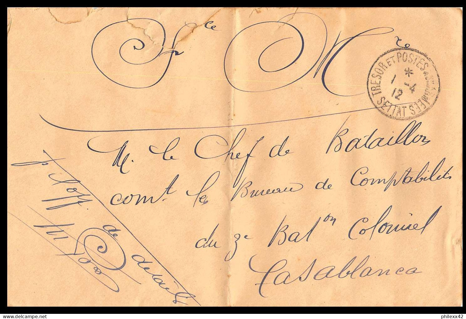 0385 Lot 12 Lettres Lettre Cover Occupation Du Maroc War Dont Signés - Verzamelingen