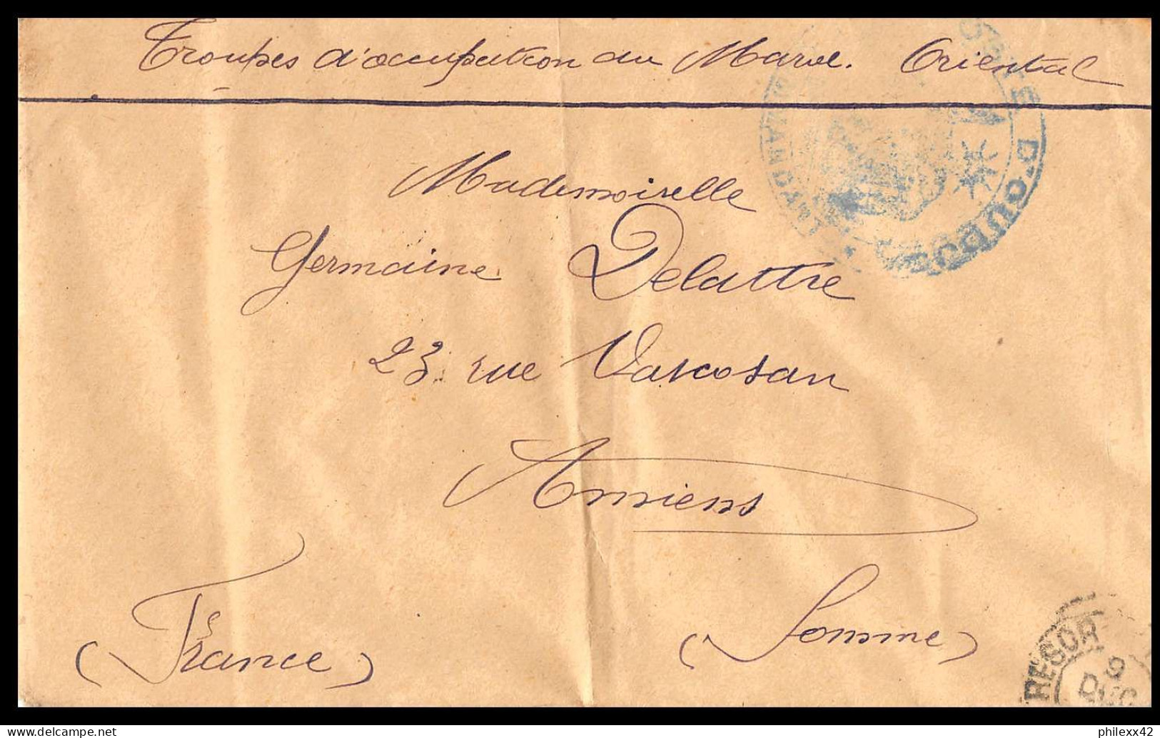 0267 Lot 7 Lettres Cercle Oudjda Commandant D'armes Conseil De Guerre Cover Occupation Du Maroc War Dont Signé - Collections