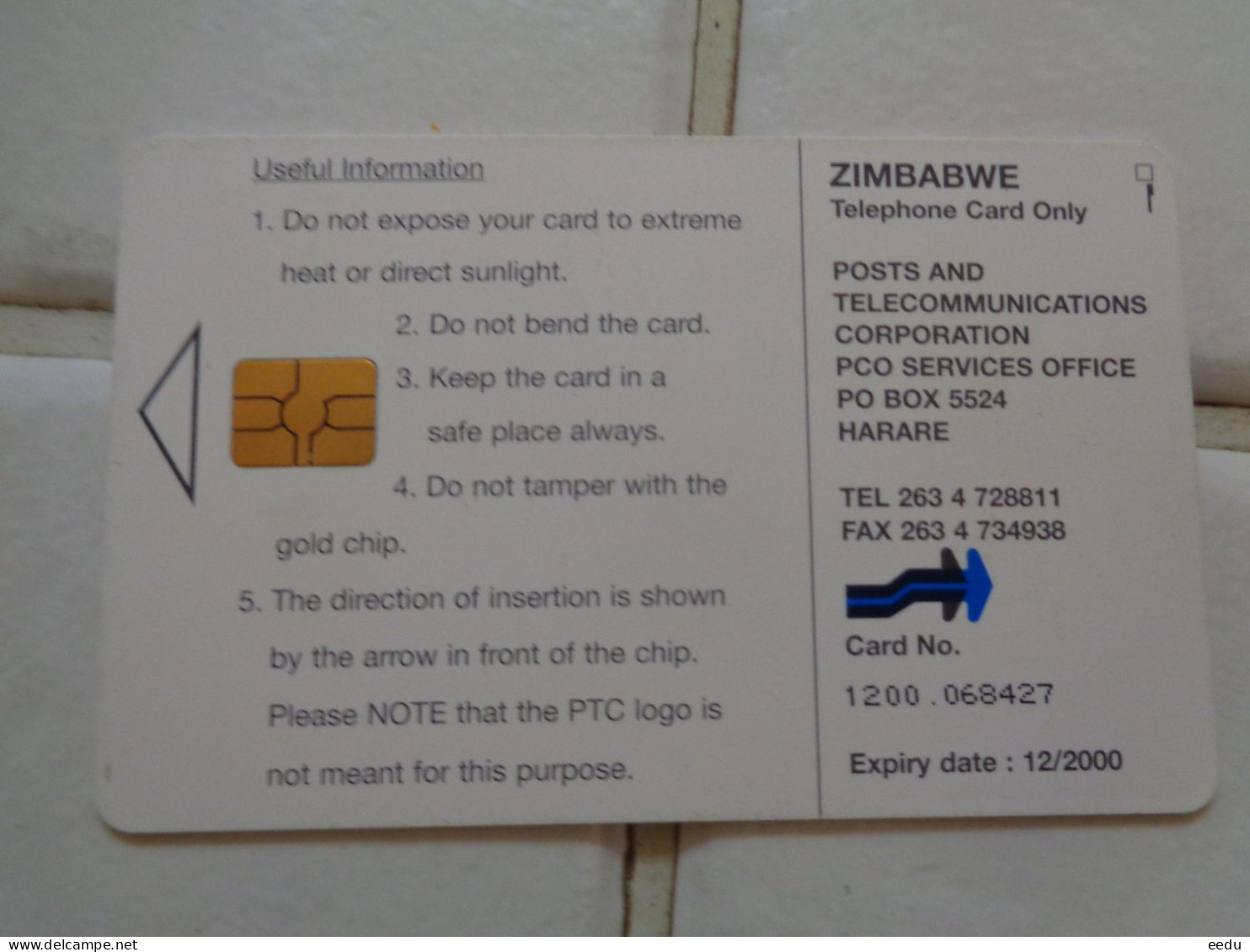 Zimbabwe Phonecard - Zimbabwe