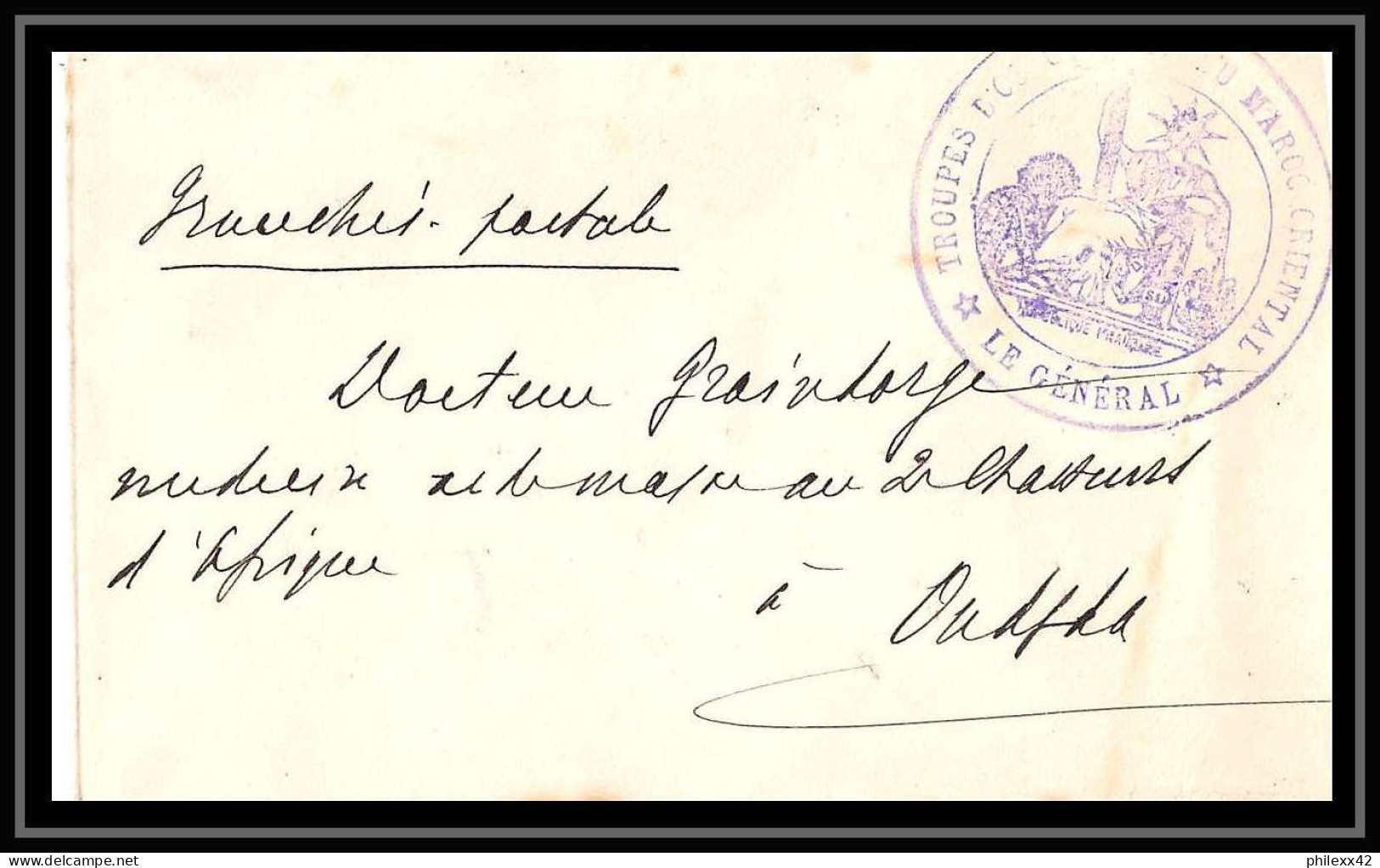 1210 Lot 9 Lettres France Guerre Général Commandant Oudjda 1915 Dont Service De Santé Cover Occupation Du Maroc War - Collezioni