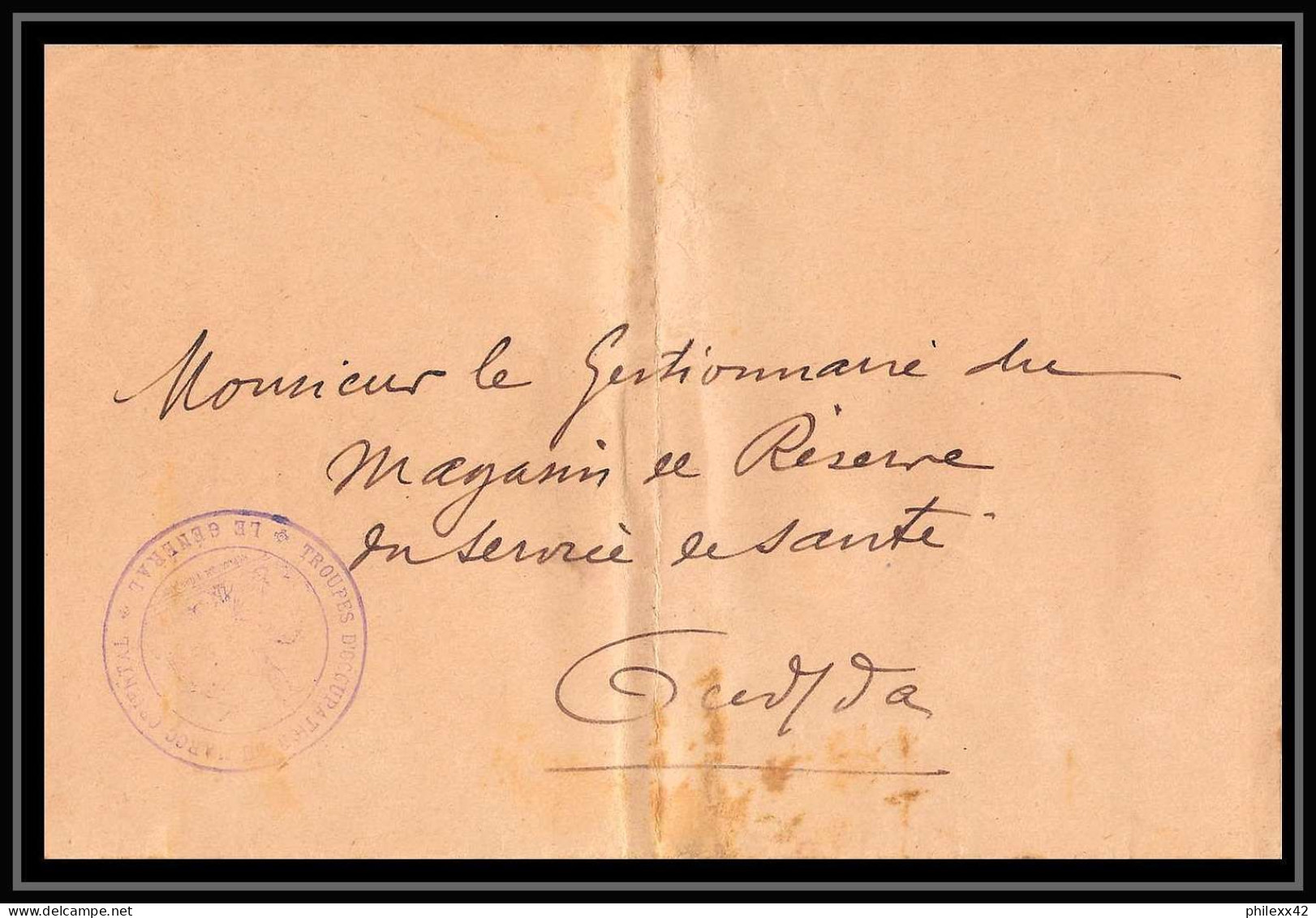 1210 lot 9 lettres France guerre général commandant Oudjda 1915 dont service de santé cover occupation du maroc War