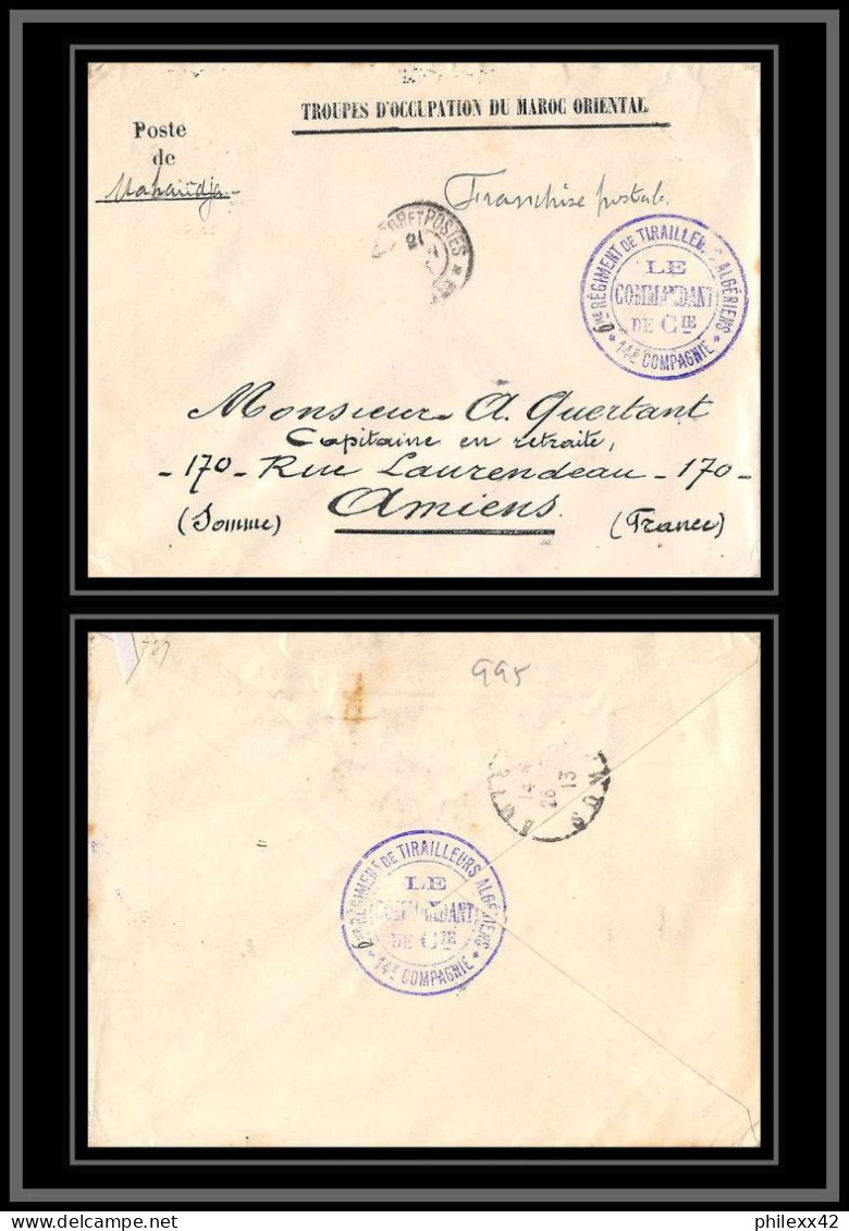 0995 6ème Régiment De Tirailleurs Algériens 14ème Cie Mahiridja 1913 Lettre Occupation Du Maroc Secteur 109 - Briefe U. Dokumente