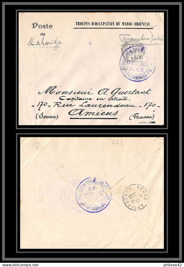 0997 6ème Régiment De Tirailleurs Algériens 14ème Cie Mahiridja 1913 Lettre Occupation Du Maroc Secteur 109 - Brieven En Documenten