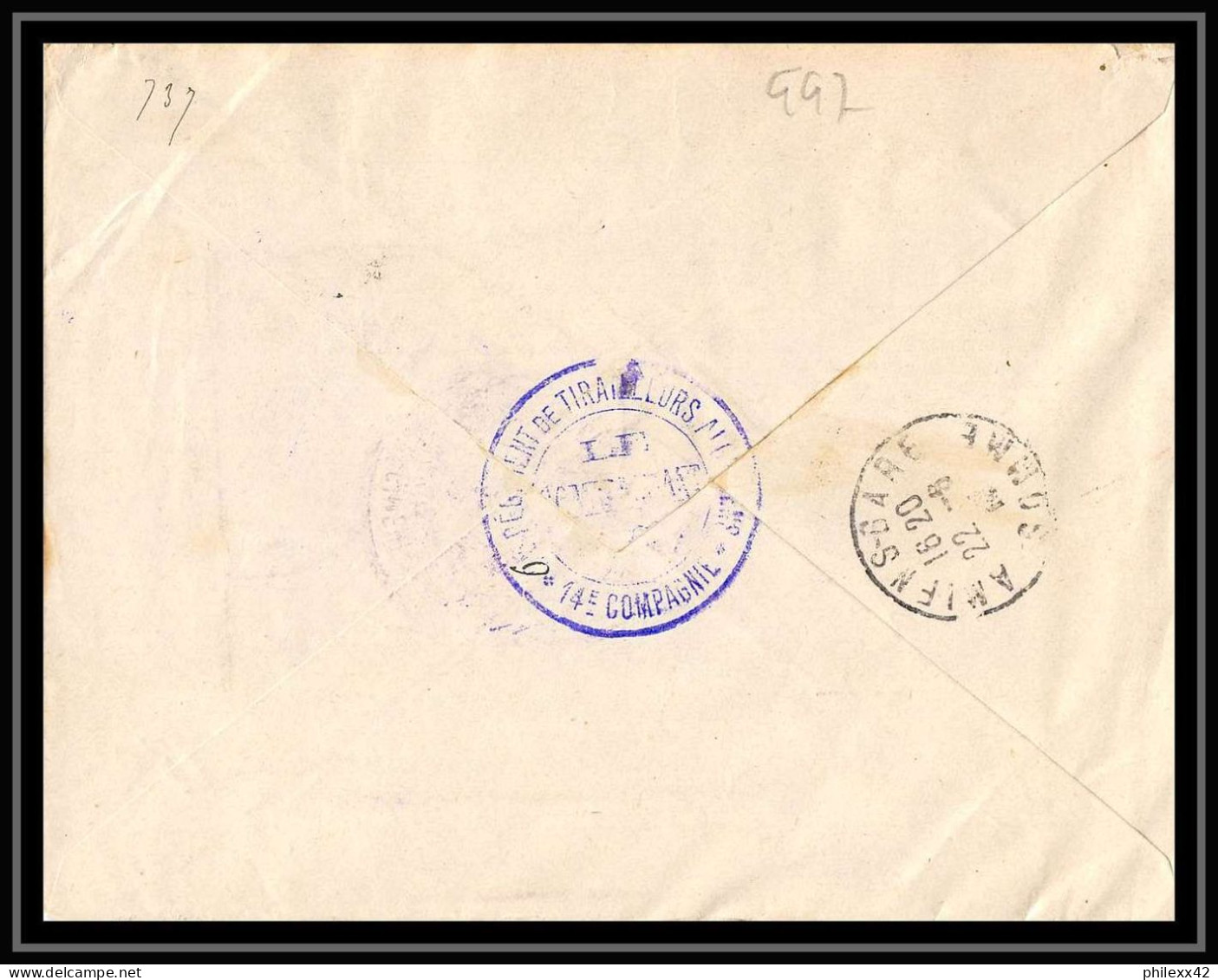 0997 6ème Régiment De Tirailleurs Algériens 14ème Cie Mahiridja 1913 Lettre Occupation Du Maroc Secteur 109 - Lettres & Documents