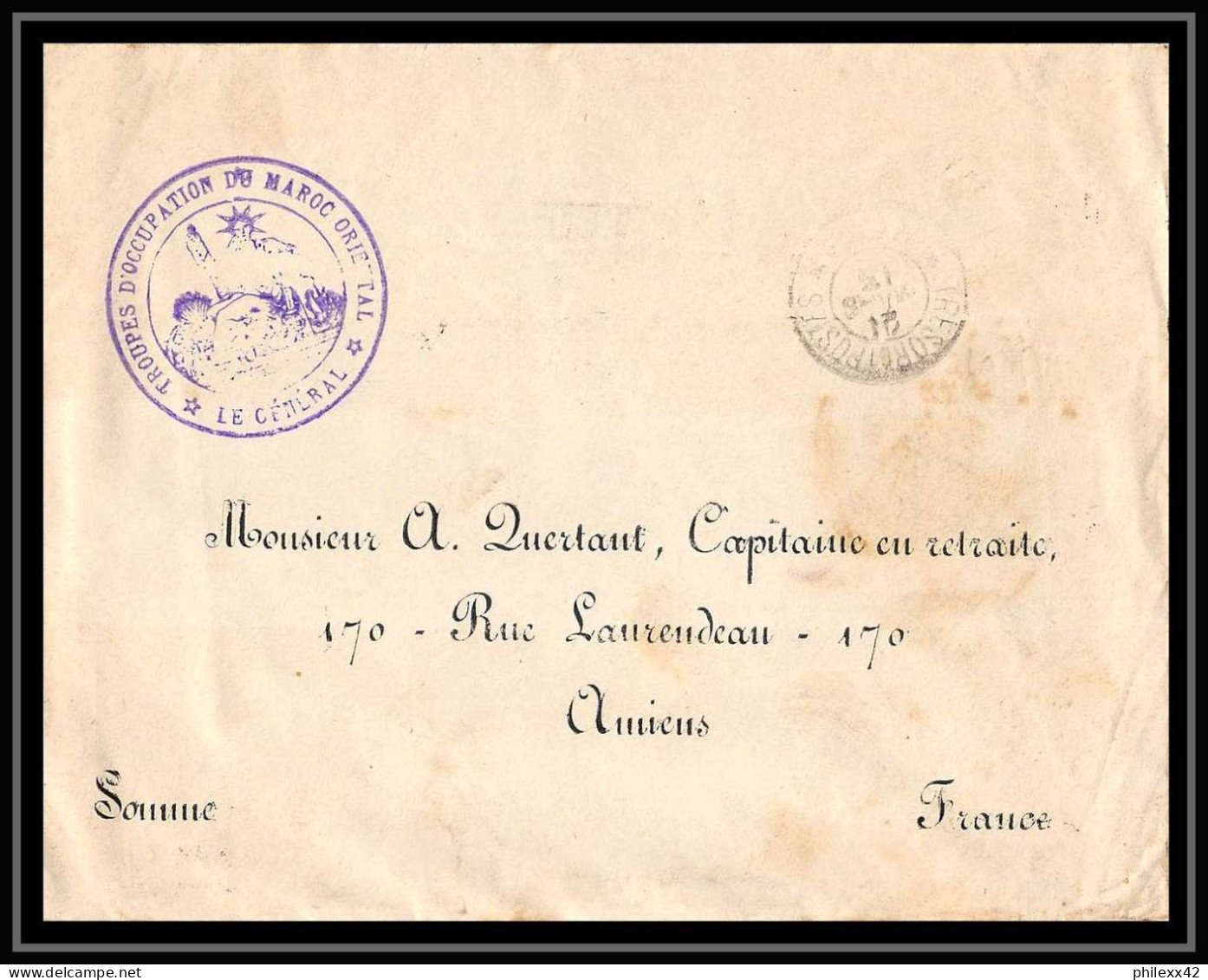 1140 Lot 6 Lettres -guerre Généraux Commandants Tdm Région Rabat Général Commandant Lettre Cover Occupation Du Maroc War - Sammlungen