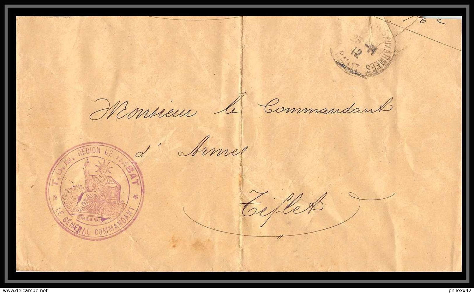 1140 lot 6 lettres -guerre généraux commandants tdm région Rabat général commandant Lettre cover occupation du maroc War