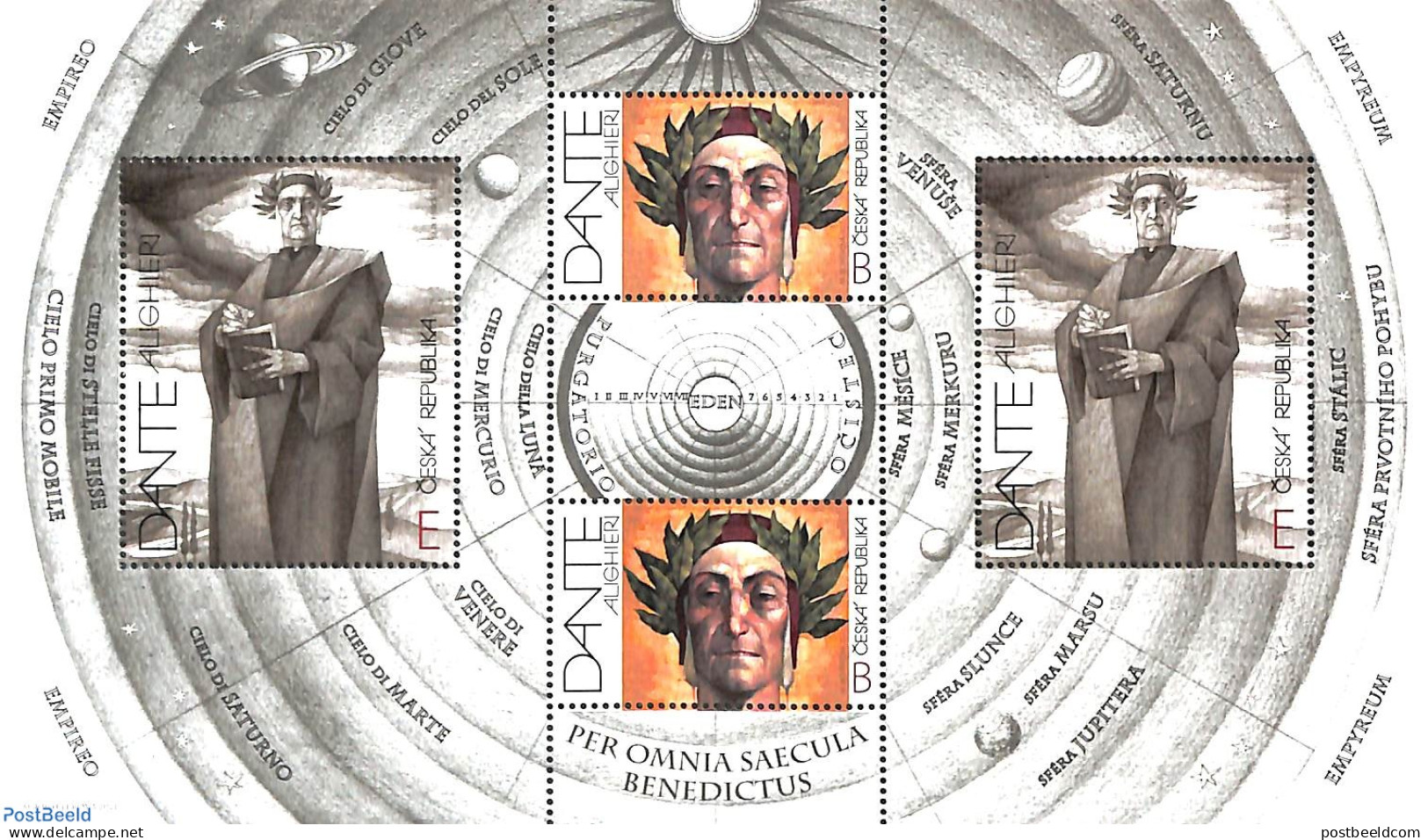 Czech Republic 2021 Dante Alighieri S/s, Mint NH, Art - Authors - Andere & Zonder Classificatie