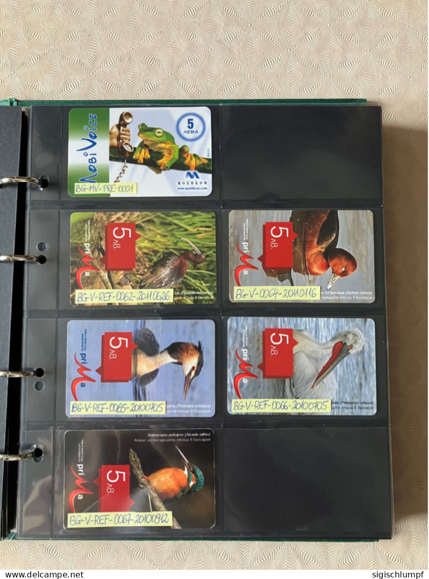 CALLINGCARDS Telefonkartensammlung Tiere Vögel Schmetterlinge / Animals Birds Butterflies / Länder A-B