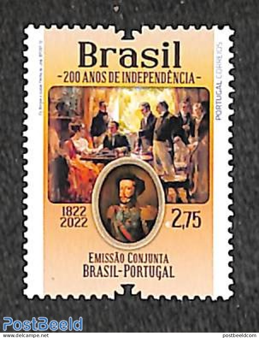 Portugal 2022 Brazil Independence 1v, Mint NH, History - History - Ungebraucht