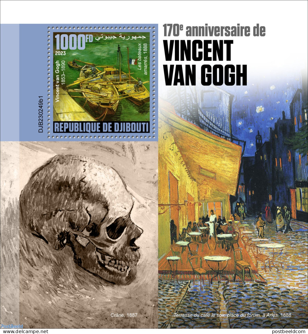 Djibouti 2023 Vincent Van Gogh, Mint NH, Transport - Ships And Boats - Art - Paintings - Vincent Van Gogh - Boten