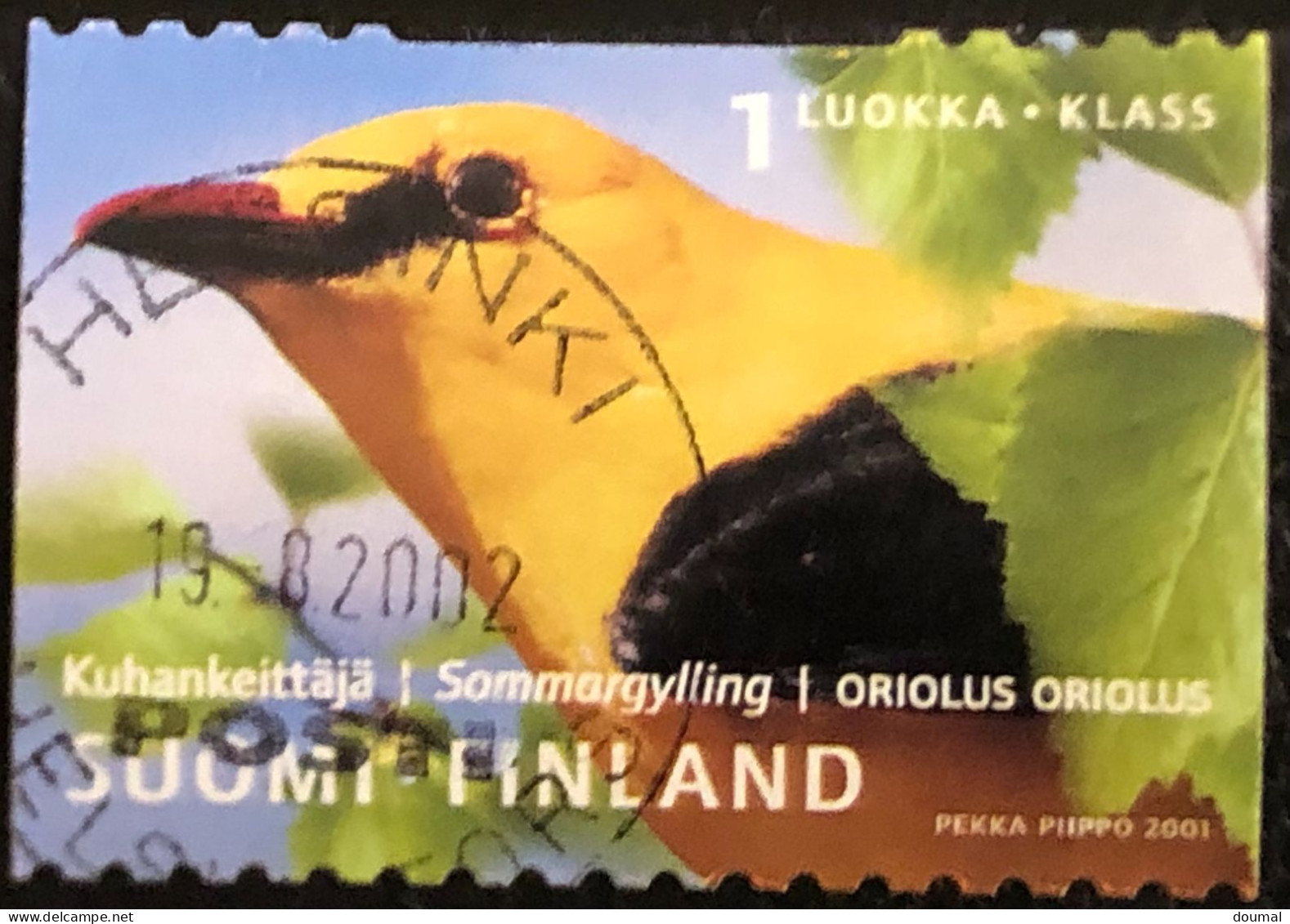 Finland Fauna Birds Oriolus Stamp 2001 - Oblitérés