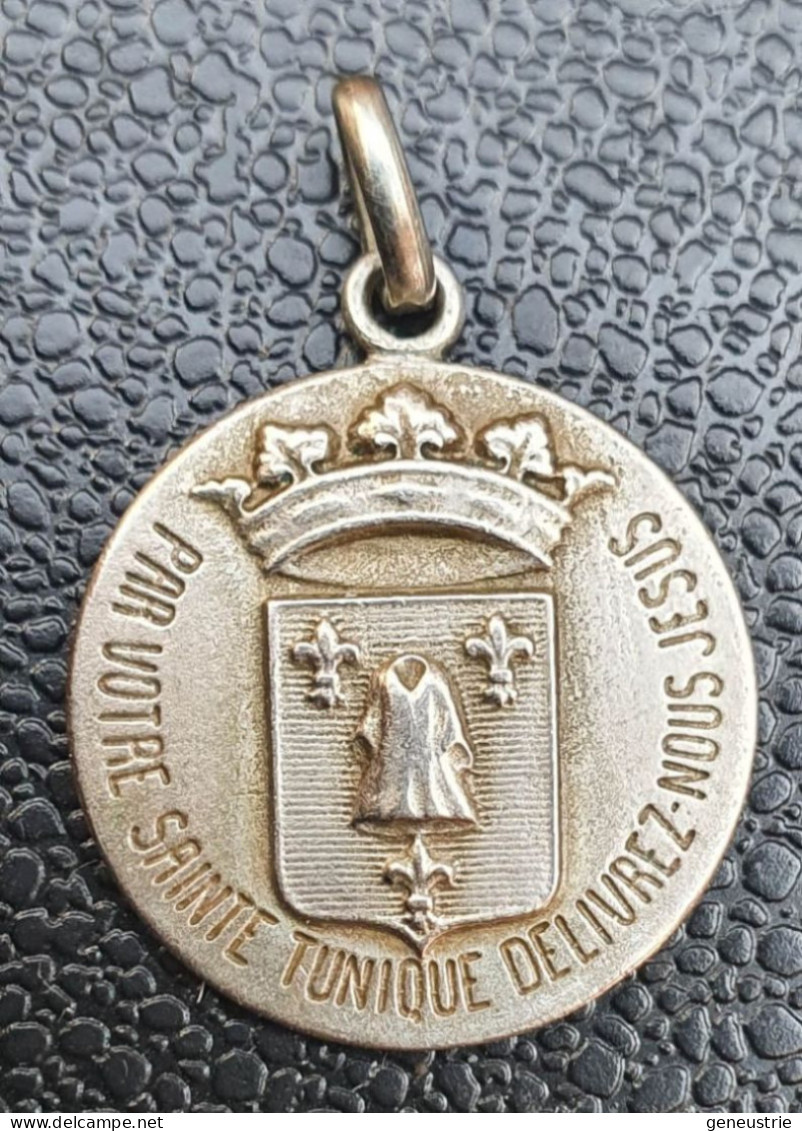 Médaille Religieuse Métal Argenté Milieu XXe "Sainte Tunique D'Argenteuil" Religious Medal - Religión & Esoterismo